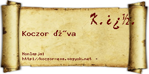 Koczor Éva névjegykártya